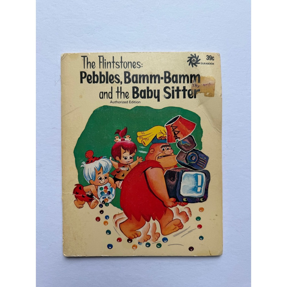 VTG The Flintstones Pebbles Bamm-Bamm and the Baby Sitter Book Cartoon READ